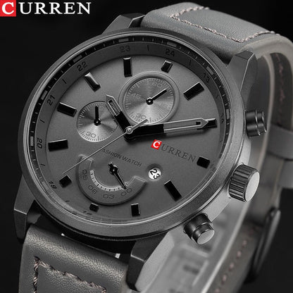 CURREN 8217 Men's Leather Straps Watch
