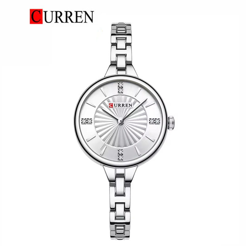 CURREN Original Brand Stainless Steel Band Wrist Watch For Women With Brand (Box & Bag)-9097