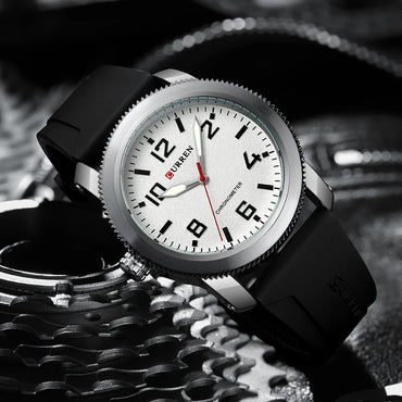 CURREN 8454 Men's Rubber Straps Watch