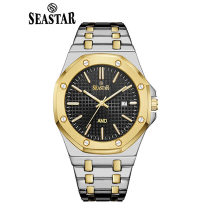 SEASTAR Original Brand Stainless Steel Band Wrist Watch For Men With Brand (Box & Bag)-A51MO49D