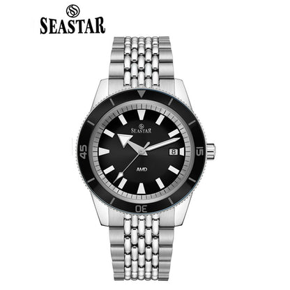 SEASTAR Original Brand Stainless Steel Band Wrist Watch For Men With Brand (Box & Bag)-2415