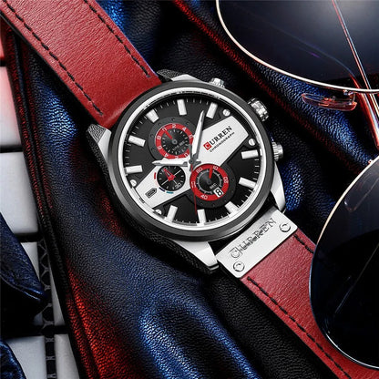 CURREN 8394 Men's Leather Straps Watch