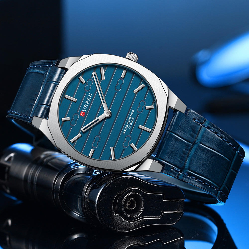 CURREN 8480 Men's Leather Straps Watch