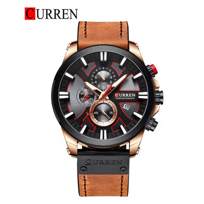 CURREN Original Brand Leather Straps Wrist Watch For Men With Brand (Box & Bag)-8346