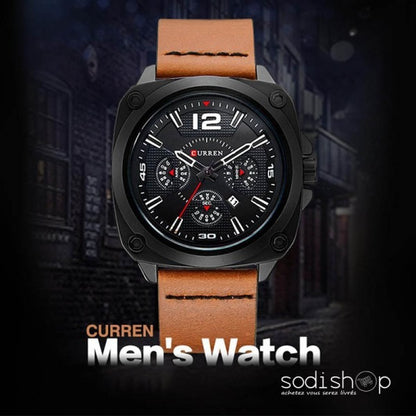 CURREN 8260 Men's Leather Straps Watch