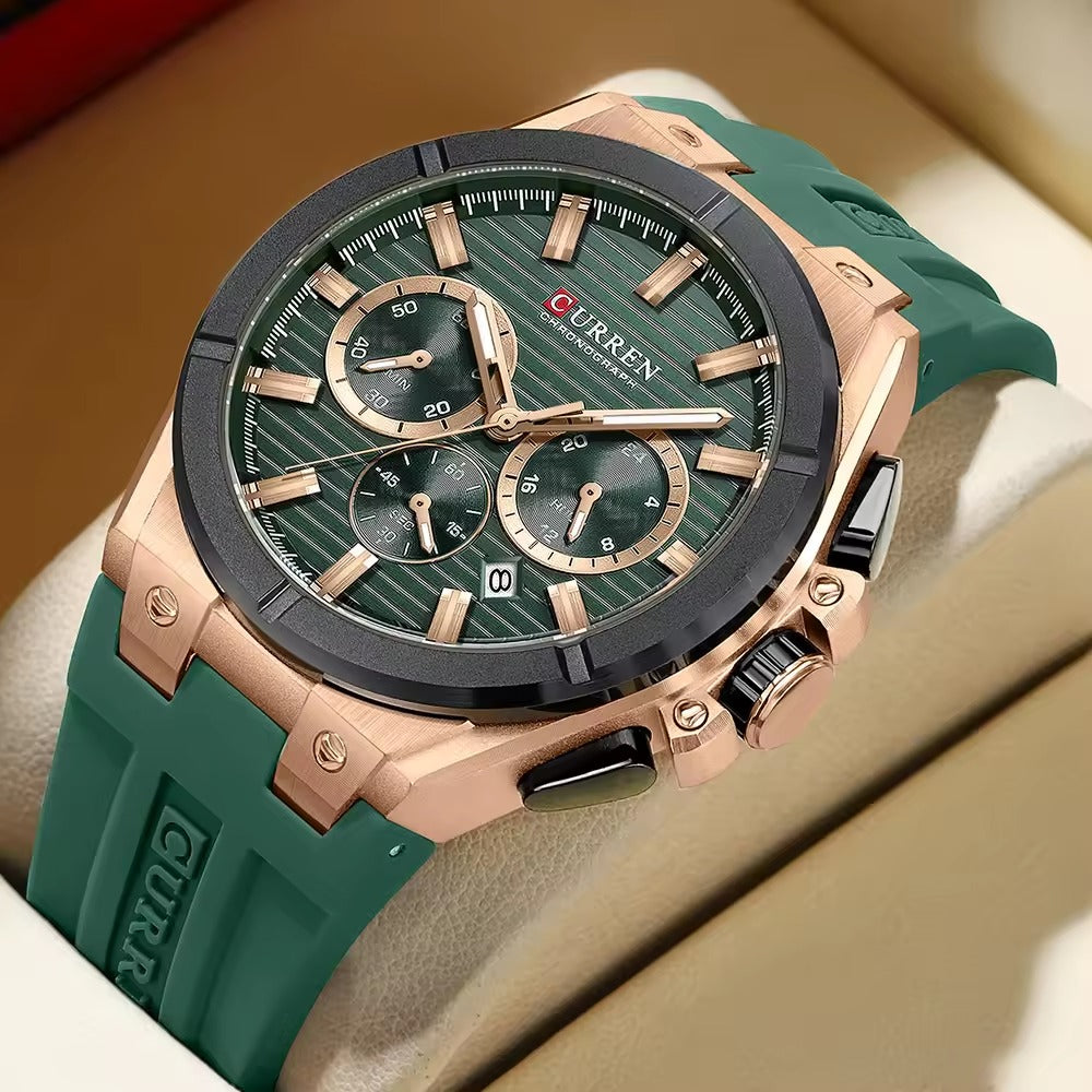 CURREN 8487 Men's Rubber Straps Watch