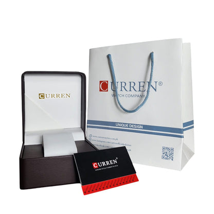 CURREN Original Brand Watch Gift Box & With Carry Bag (Size: 102mm - 110mm - 72mm)