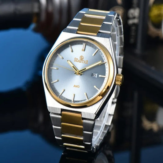 SEASTAR Original Brand Stainless Steel Band Wrist Watch For Men With Brand (Box & Bag)-A50M047D