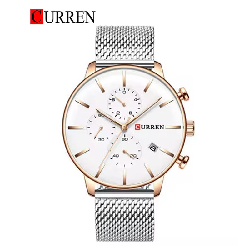 CURREN Original Brand Stainless Steel Band Wrist Watch For Men With Brand (Box & Bag)-8339