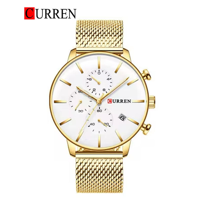 CURREN Original Brand Stainless Steel Band Wrist Watch For Men With Brand (Box & Bag)-8339