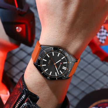 CURREN 8449 Men's Rubber Straps Watch