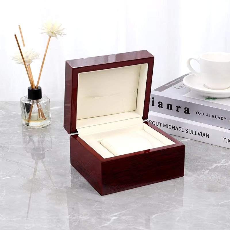 CURREN Original Red Wooden Storage Case For Gift Box Packing
