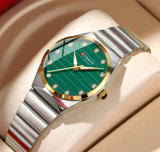 CURREN Original Brand Stainless Steel Band Wrist Watch For Women With Brand (Box & Bag)-9110