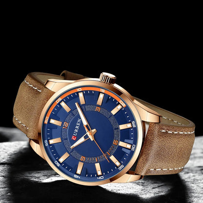 CURREN 8390 Men's Leather Straps Watch