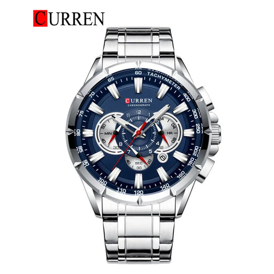 CURREN Original Brand Stainless Steel Band Wrist Watch For Men With Brand (Box & Bag)-8363