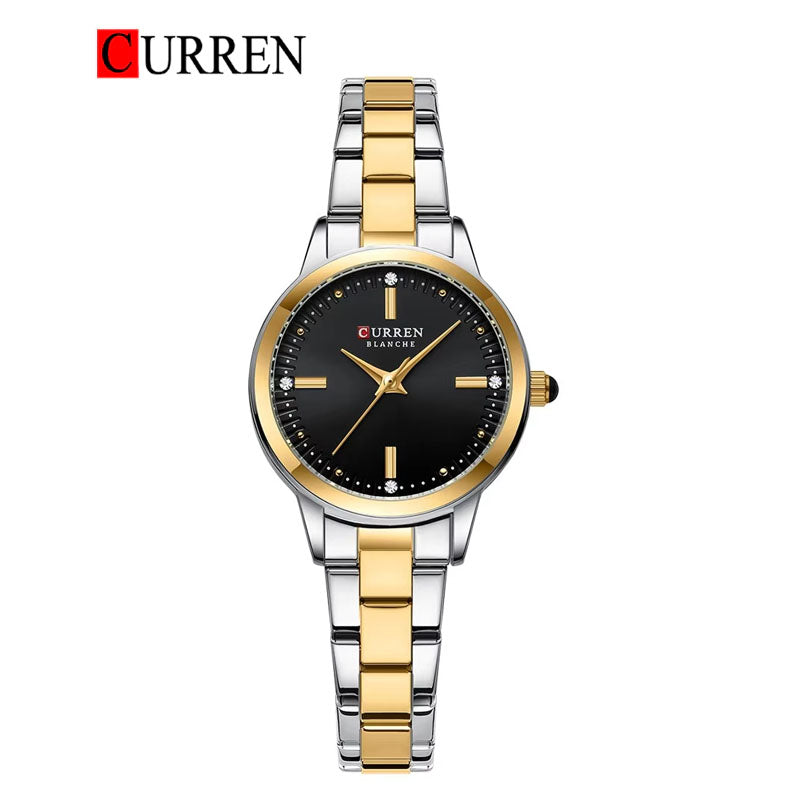 CURREN Original Brand Stainless Steel Band Wrist Watch For Women With Brand (Box & Bag)-9094