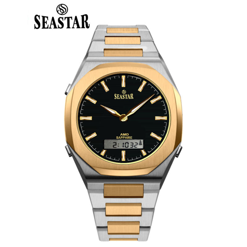 SEASTAR Original Brand Stainless Steel Band Wrist Watch For Men With Brand (Box & Bag)-2413