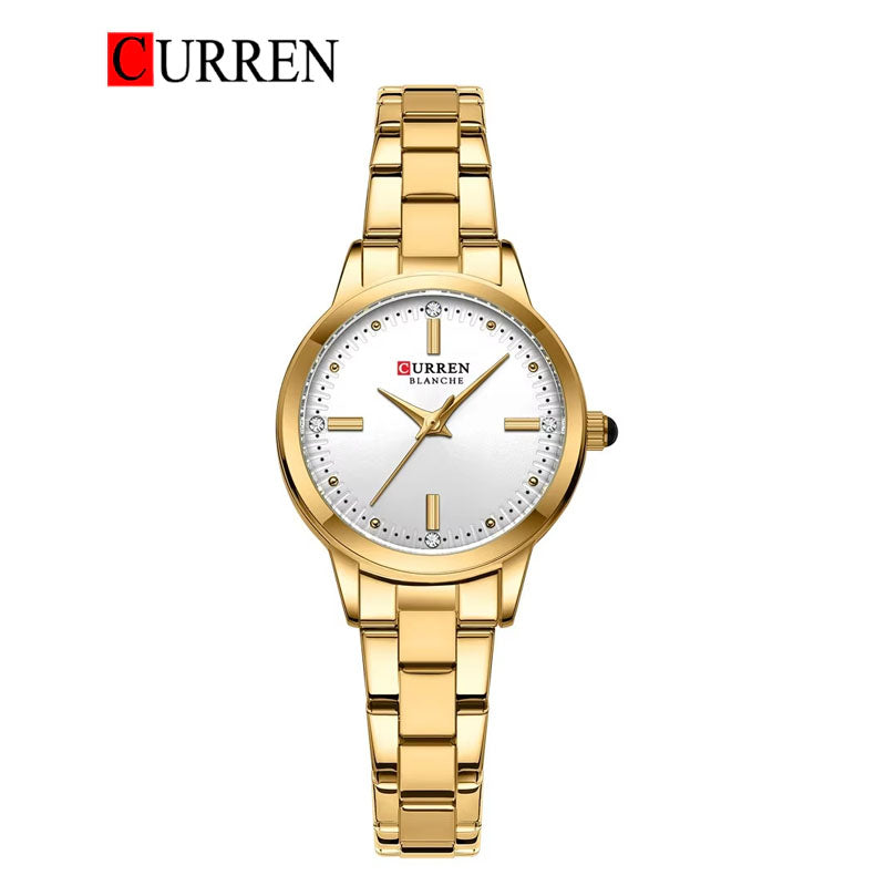 CURREN Original Brand Stainless Steel Band Wrist Watch For Women With Brand (Box & Bag)-9094