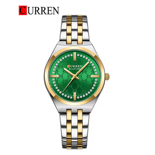 CURREN Original Brand Stainless Steel Band Wrist Watch For Women With Brand (Box & Bag)-9096