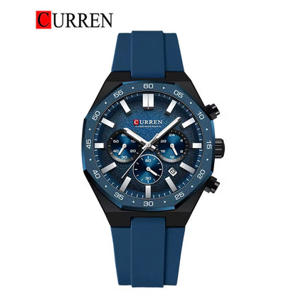 CURREN 8489 Men's Rubber Straps Watch