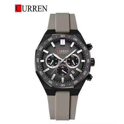 CURREN 8489 Men's Rubber Straps Watch