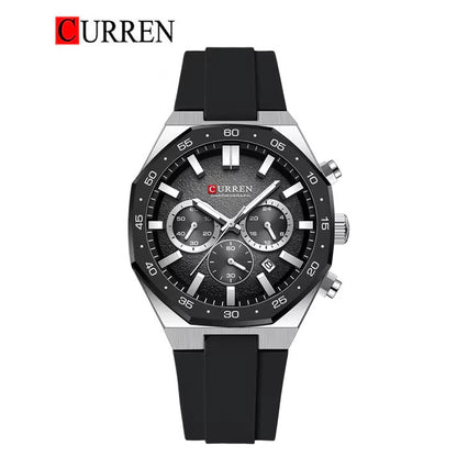 CURREN 8489 Men's Rubber Straps Watch