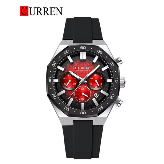 CURREN 8489 Men's Rubber Straps Watch