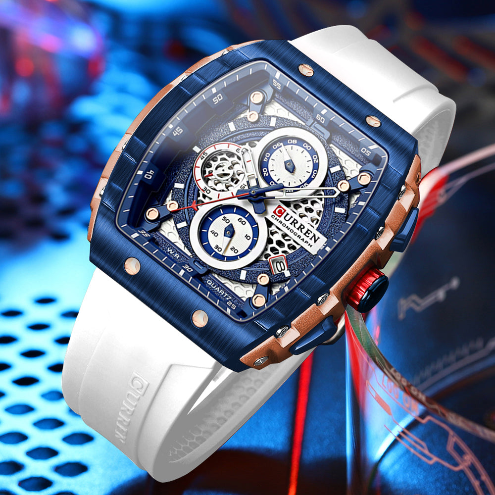 CURREN 8442 Men's Rubber Straps Watch