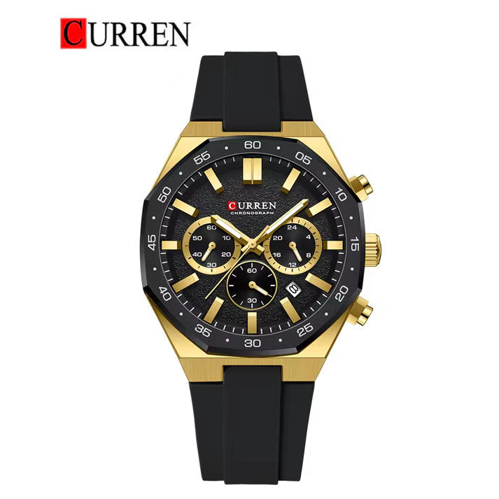 CURREN 8489 Men's Rubber Straps Watch