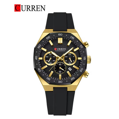 CURREN 8489 Men's Rubber Straps Watch