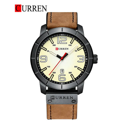 CURREN 8327 Men's Leather Straps Watch