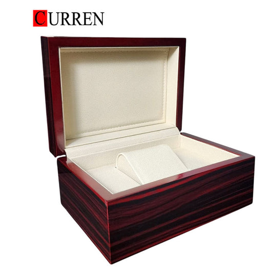 CURREN Original Red Wooden Storage Case For Gift Box Packing