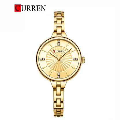 CURREN Original Brand Stainless Steel Band Wrist Watch For Women With Brand (Box & Bag)-9097