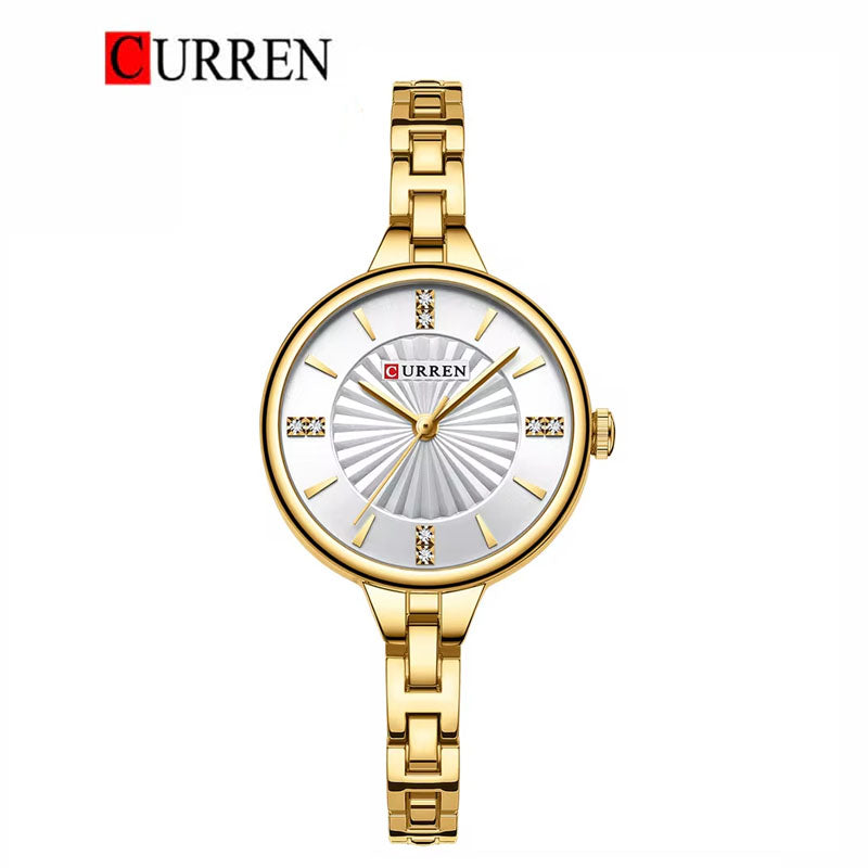 CURREN Original Brand Stainless Steel Band Wrist Watch For Women With Brand (Box & Bag)-9097