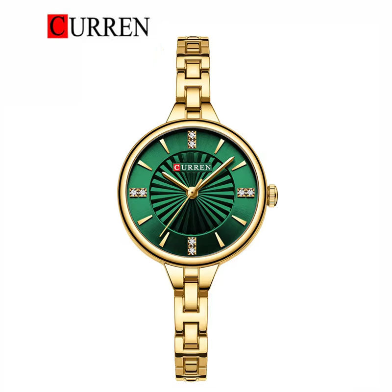 CURREN Original Brand Stainless Steel Band Wrist Watch For Women With Brand (Box & Bag)-9097