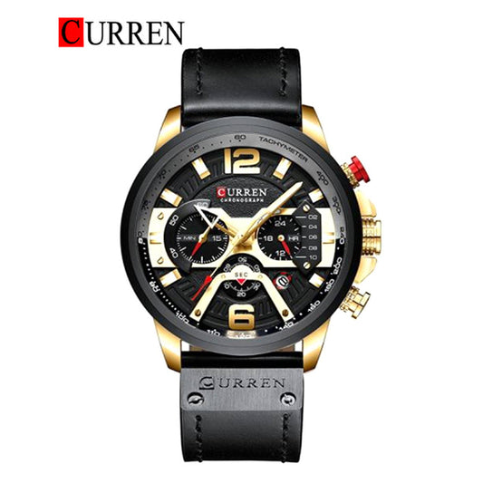 CURREN 8329 Men's Leather Straps Watch