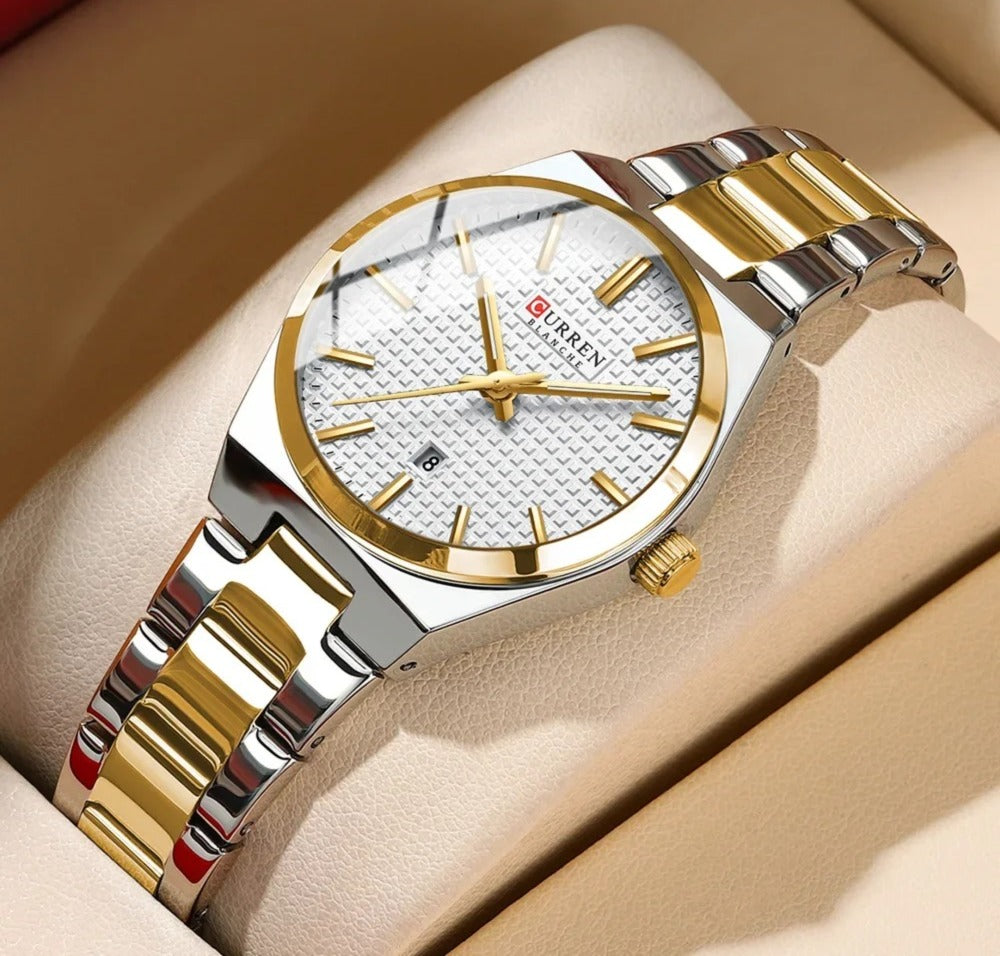 CURREN Couples Stainless Steel Watch