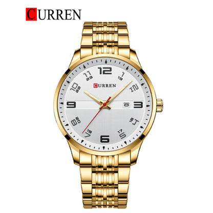 CURREN Original Brand Stainless Steel Band Wrist Watch For Men With Brand (Box & Bag)-8411