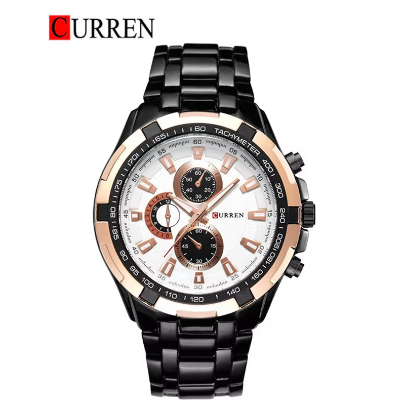 CURREN Original Brand Stainless Steel Band Wrist Watch For Men With Brand (Box & Bag)-8023