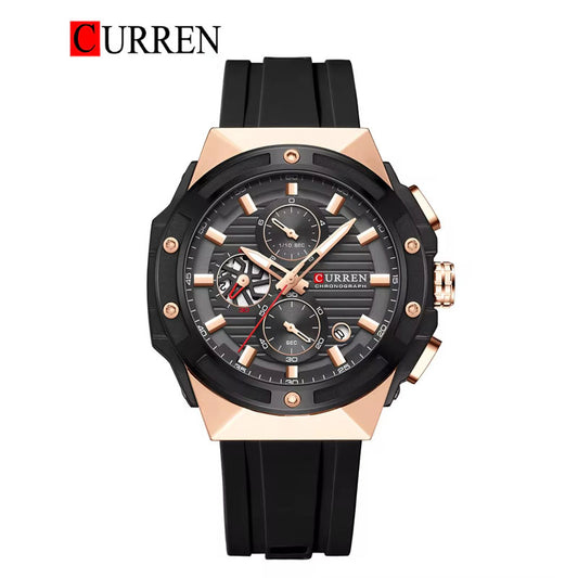 CURREN 8462 Men's Rubber Straps Watch