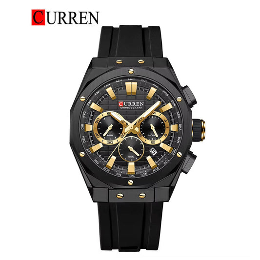 CURREN 8464 Men's Rubber Straps Watch