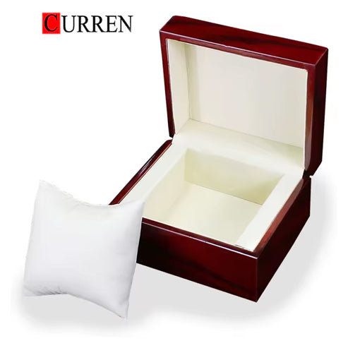CURREN Original Red Wooden Storage Case For Gift Box Packing Watch For Box Men & Women