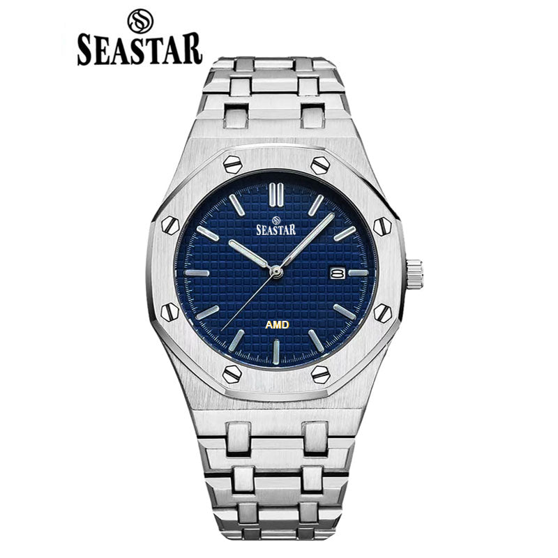 SEASTAR Original Brand Stainless Steel Band Wrist Watch For Men With Brand (Box & Bag)-A51MO49D