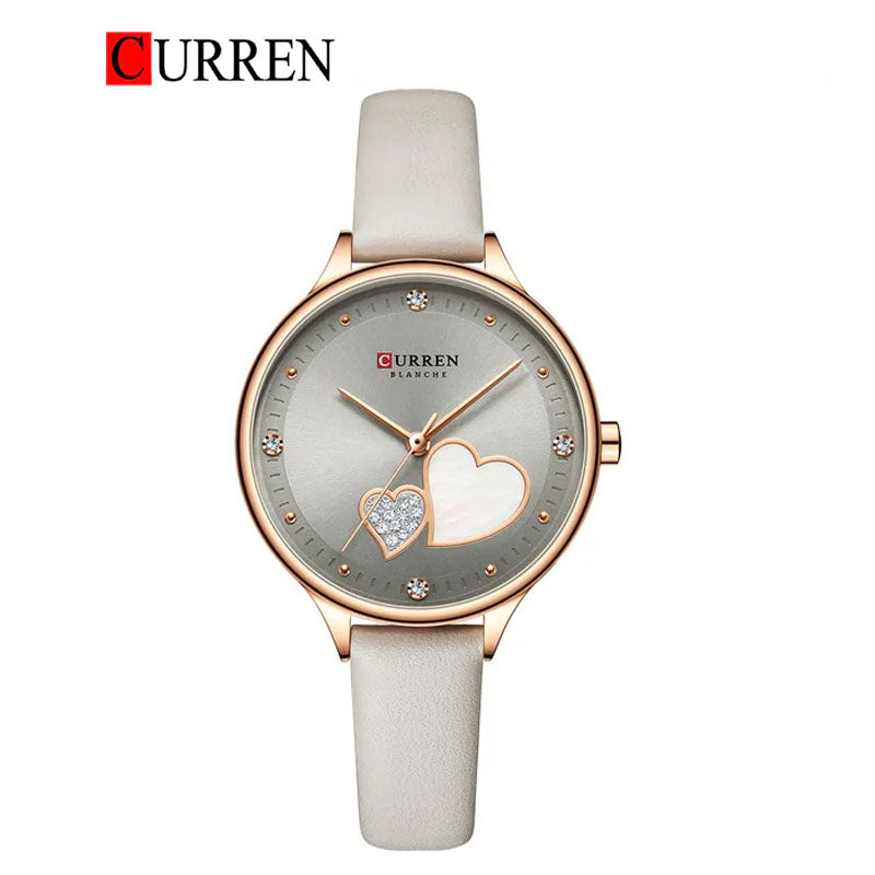 CURREN Original Brand Leather Straps Wrist Watch For Women With Brand (Box & Bag)-9077