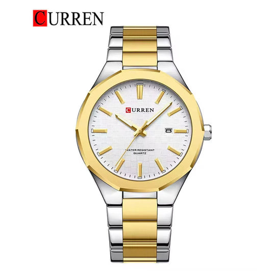 CURREN Original Brand Stainless Steel Band Wrist Watch For Men With Brand (Box & Bag)-8477