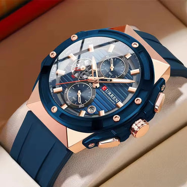 CURREN 8462 Men's Rubber Straps Watch