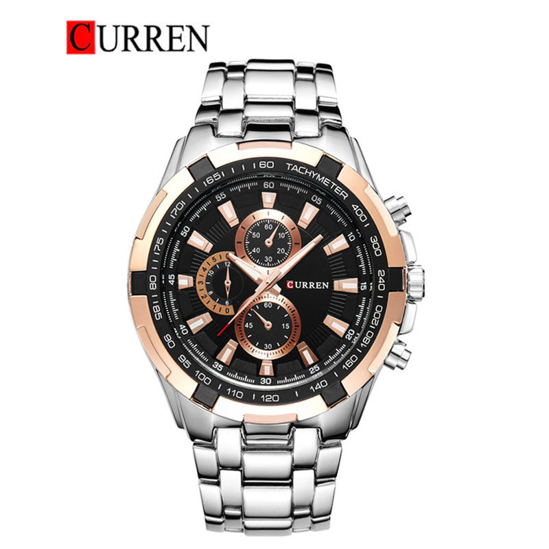 CURREN Original Brand Stainless Steel Band Wrist Watch For Men With Brand (Box & Bag)-8023