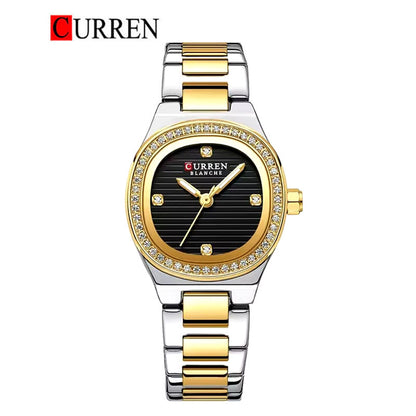 CURREN Original Brand Stainless Steel Band Wrist Watch For Women With Brand (Box & Bag)-9101