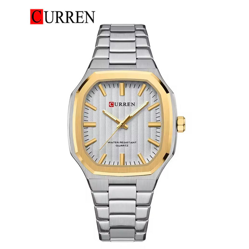 CURREN Original Brand Stainless Steel Band Wrist Watch For Men With Brand (Box & Bag)-8458