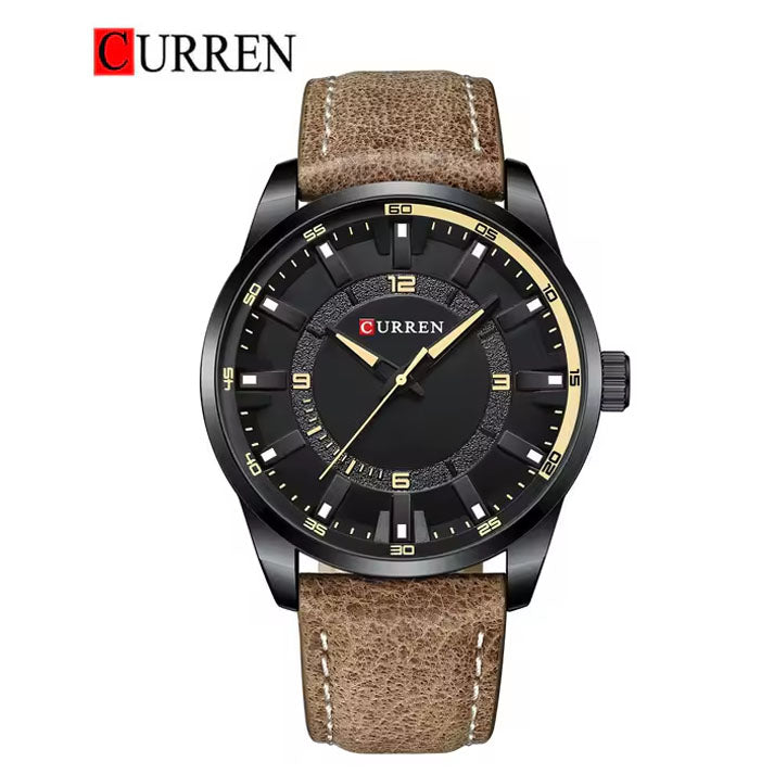 CURREN 8390 Men's Leather Straps Watch